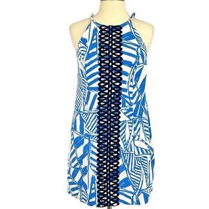 Lilly Pulitzer Size 0 Annabelle Bay Blue Yacht Sea Rope Lace Shift Dress